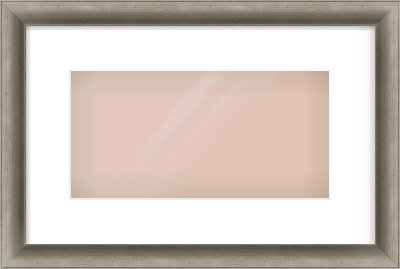 Silver Spoon Frame for 12 × 6in artwork, with Smooth White Single Mount