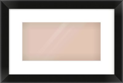 Black Flat Frame for 12 × 6in artwork, with Smooth White Single Mount