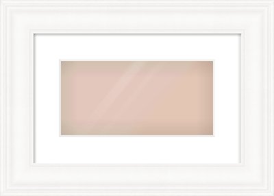 White Scoop Frame for 12 × 6in artwork, with Smooth White Single Mount