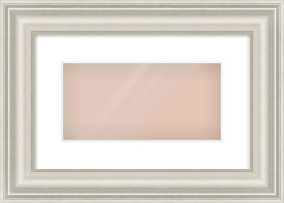 Silver Scoop Frame for 12 × 6in artwork, with Smooth White Single Mount