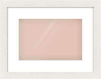 White Flat Frame for 12 × 8in artwork, with Smooth White Single Mount