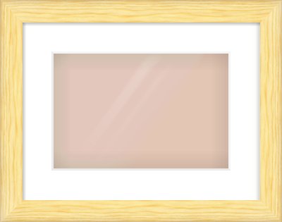 Natural Wood Cushion Frame for 12 × 8in artwork, with Smooth White Single Mount