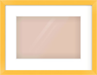 Yellow Paint Flat Frame for 12 × 8in artwork, with Smooth White Single Mount
