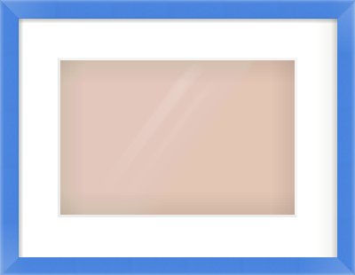 Light Blue Paint Flat Frame for 12 × 8in artwork, with Smooth White Single Mount