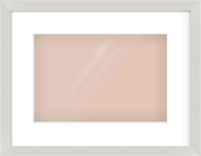 Silver Flat Frame for 12 × 8in artwork, with Smooth White Single Mount