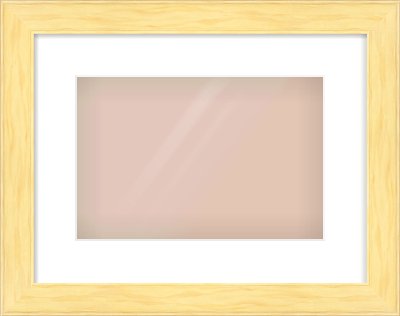 Natural Wood Stepped Flat Frame for 12 × 8in artwork, with Smooth White Single Mount