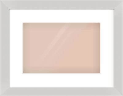Matte Silver Flat Frame for 12 × 8in artwork, with Smooth White Single Mount