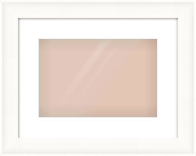 White Spoon Frame for 12 × 8in artwork, with Smooth White Single Mount