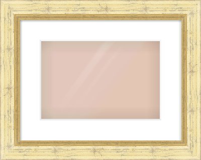 Gold Reverse Frame for 12 × 8in artwork, with Smooth White Single Mount