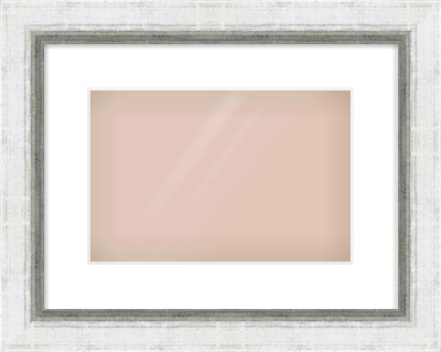 Silver Reverse Frame for 12 × 8in artwork, with Smooth White Single Mount