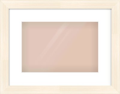 Natural Wood Flat Frame for 12 × 8in artwork, with Smooth White Single Mount