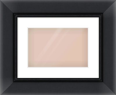 Black Reverse Frame for 12 × 8in artwork, with Smooth White Single Mount