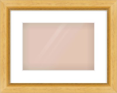 Natural Wood Reverse Frame for 12 × 8in artwork, with Smooth White Single Mount