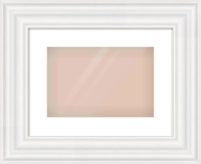White Spoon Frame for 12 × 8in artwork, with Smooth White Single Mount