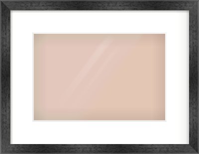 Black Flat Frame for 12 × 8in artwork, with Smooth White Single Mount