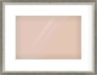 Silver Cushion Frame for 12 × 8in artwork, with Smooth White Single Mount