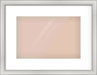 Silver Cushion Frame for 12 × 8in artwork, with Smooth White Single Mount