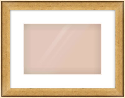 Gold Scoop Frame for 12 × 8in artwork, with Smooth White Single Mount