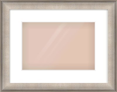 Champagne Silver Scoop Frame for 12 × 8in artwork, with Smooth White Single Mount