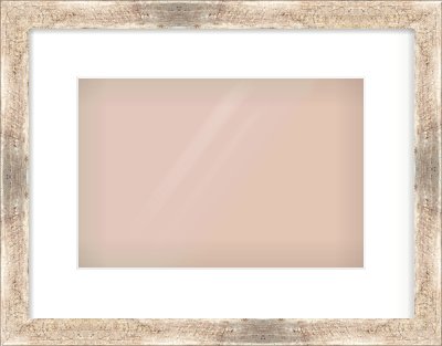 Silver Flat Frame for 12 × 8in artwork, with Smooth White Single Mount