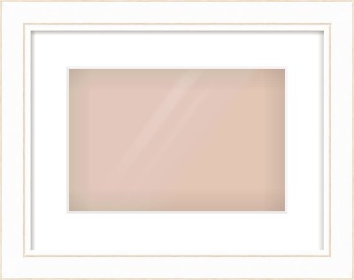 White / Natural Scoop Frame for 12 × 8in artwork, with Smooth White Single Mount