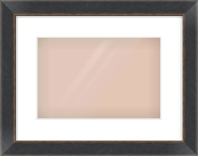 Black Flat Frame for 12 × 8in artwork, with Smooth White Single Mount
