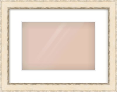 GOLD Flat Frame for 12 × 8in artwork, with Smooth White Single Mount