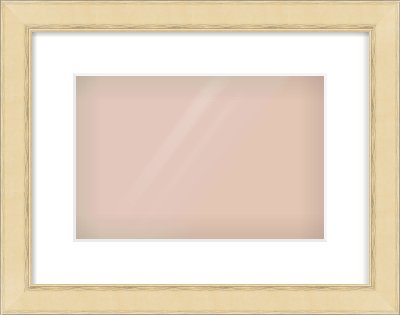 Gold Flat Frame for 12 × 8in artwork, with Smooth White Single Mount