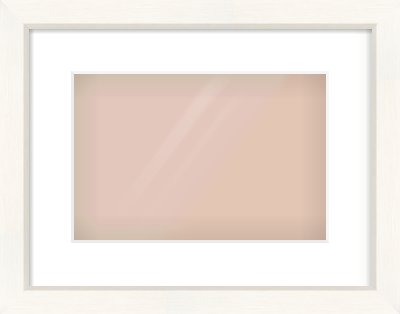 Cream Flat Frame for 12 × 8in artwork, with Smooth White Single Mount