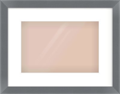 Grey Flat Frame for 12 × 8in artwork, with Smooth White Single Mount