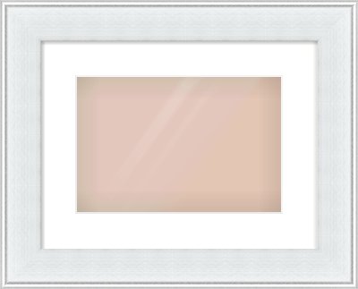 Brushed Silver Cushion Frame for 12 × 8in artwork, with Smooth White Single Mount