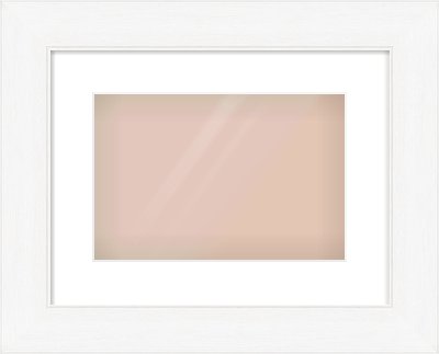 Natural Grain / White Stain Stepped Frame for 12 × 8in artwork, with Smooth White Single Mount