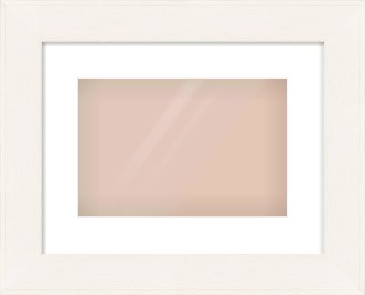 Ivory Flat Frame for 12 × 8in artwork, with Smooth White Single Mount