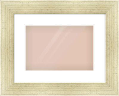 Silver Flat Frame for 12 × 8in artwork, with Smooth White Single Mount