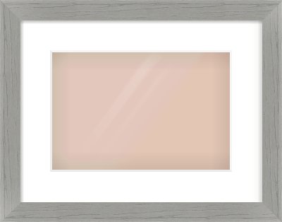Pale Grey Flat Frame for 12 × 8in artwork, with Smooth White Single Mount