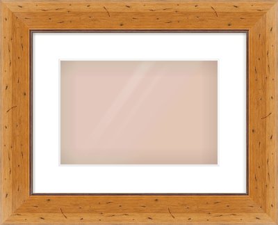 Distressed Pine Reverse Frame for 12 × 8in artwork, with Smooth White Single Mount