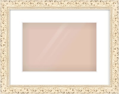 White Decorative Frame for 12 × 8in artwork, with Smooth White Single Mount