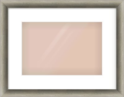 Silver Spoon Frame for 12 × 8in artwork, with Smooth White Single Mount