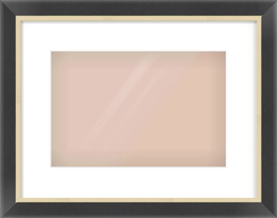 Black/Gold Flat Frame for 12 × 8in artwork, with Smooth White Single Mount