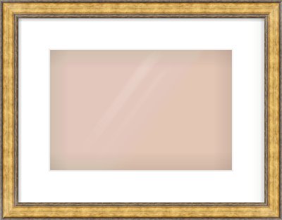 Gold Spoon Frame for 12 × 8in artwork, with Smooth White Single Mount