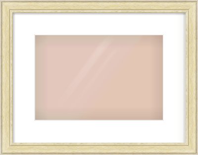 Ivory Reverse Frame for 12 × 8in artwork, with Smooth White Single Mount