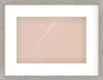 Grey Wood Grain Flat Frame for 12 × 8in artwork, with Smooth White Single Mount