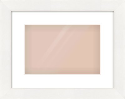 White Beveled Frame for 12 × 8in artwork, with Smooth White Single Mount