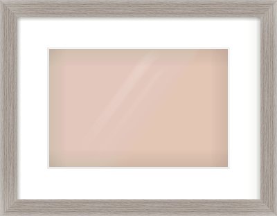 Grey Flat Frame for 12 × 8in artwork, with Smooth White Single Mount