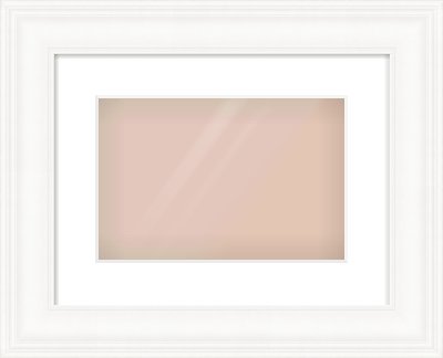White Scoop Frame for 12 × 8in artwork, with Smooth White Single Mount