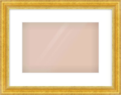 Gold Reverse Frame for 12 × 8in artwork, with Smooth White Single Mount