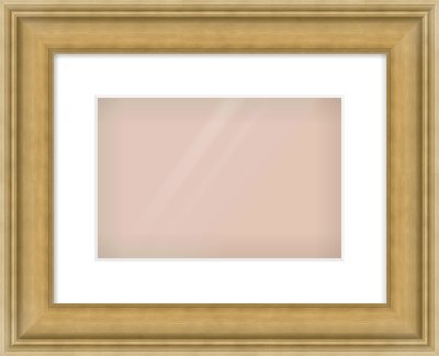 Gold Scoop Frame for 12 × 8in artwork, with Smooth White Single Mount