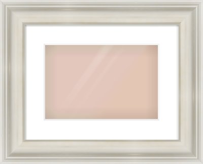 Silver Scoop Frame for 12 × 8in artwork, with Smooth White Single Mount