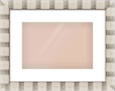 Silver Flat Frame for 12 × 8in artwork, with Smooth White Single Mount
