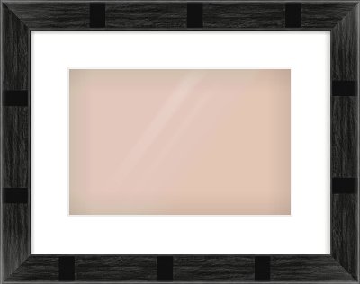 Black Flat Frame for 12 × 8in artwork, with Smooth White Single Mount